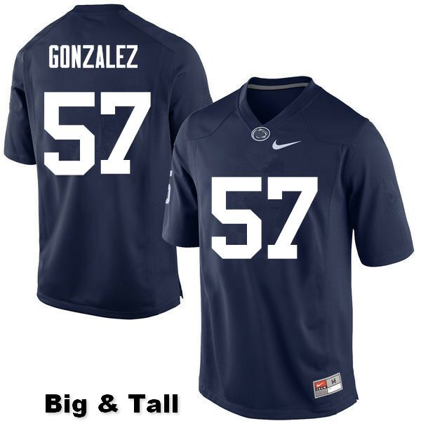 NCAA Nike Men's Penn State Nittany Lions Steven Gonzalez #57 College Football Authentic Big & Tall Navy Stitched Jersey RLT8698HC